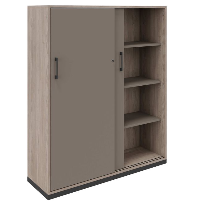 CHOICE Schiebetürenschrank | 4 OH, 1200 x 1465 mm, Nordeiche grau / Cubanitgrau CHOICE Schiebetürenschrank | 4 OH, 1200 x 1465 mm, Nordeiche grau / Cubanitgrau