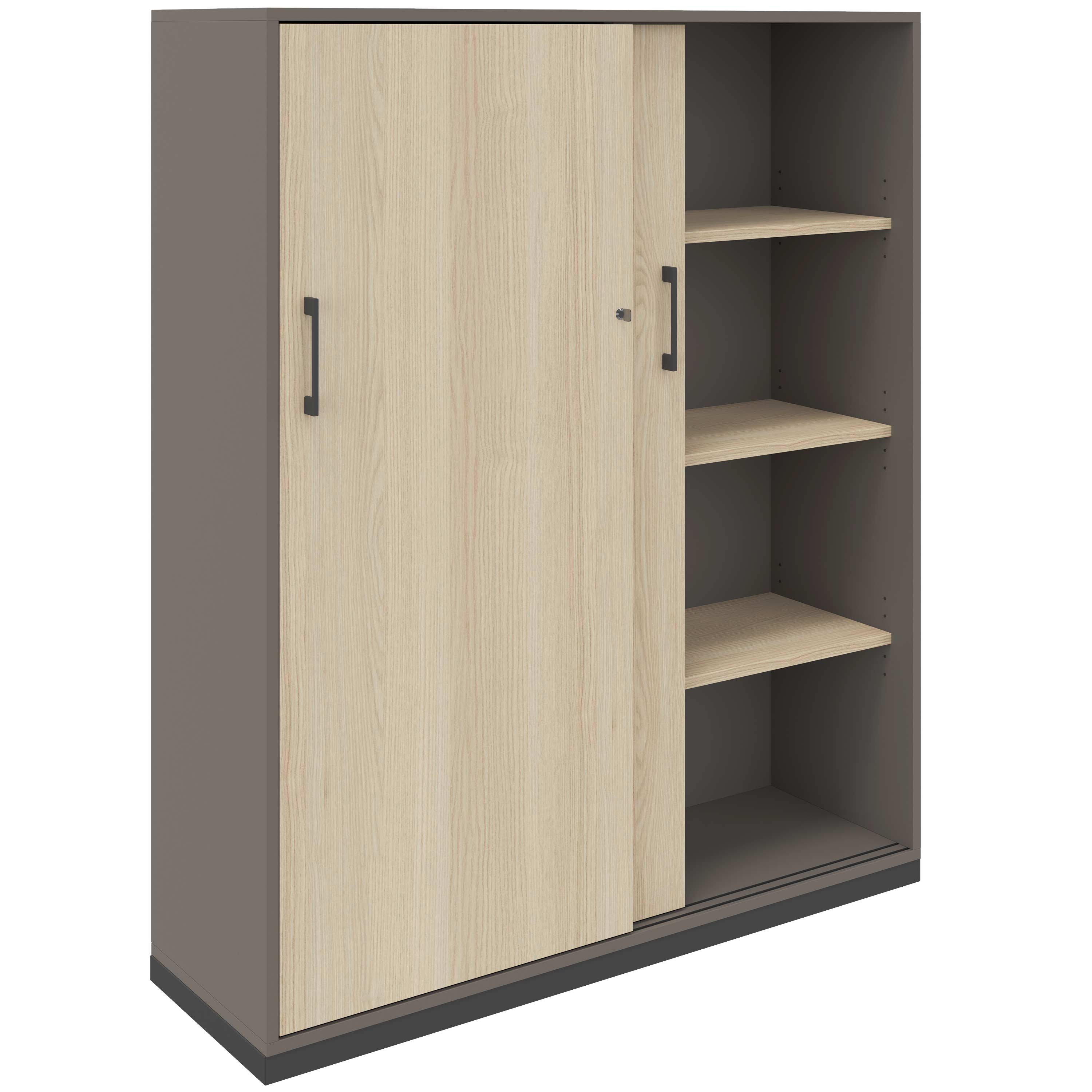 CHOICE sliding door wardrobe | 4 OH, 1200 x 1465 mm, cubanite gray / sand ash - 2 Main Image