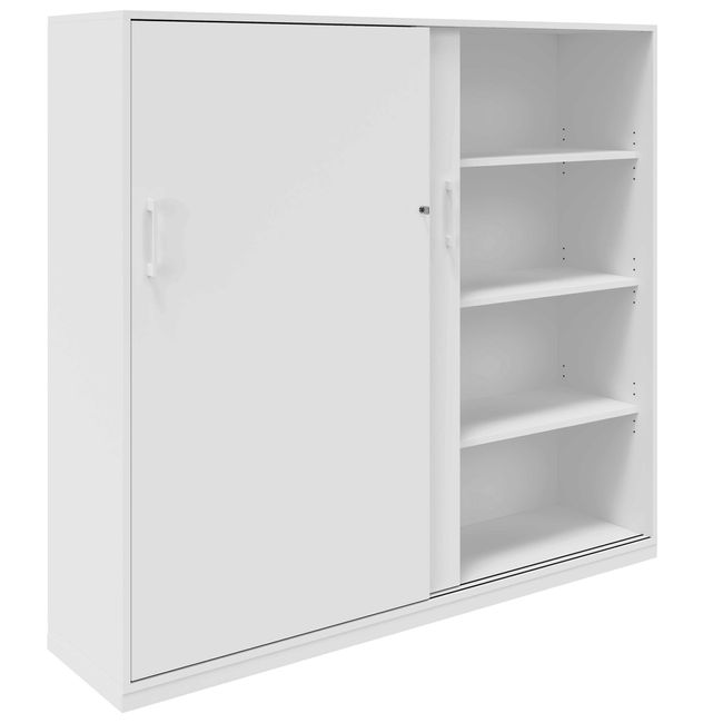 CHOICE Schiebetürenschrank | 4 OH, 1600 x 1465 mm, Weiß