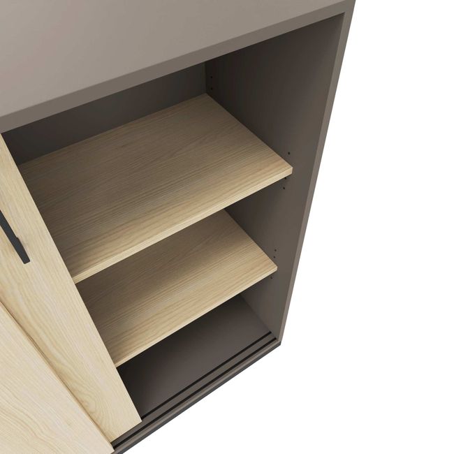 CHOICE Schiebetürenschrank | 5 OH, 1200 x 1820 mm, Cubanitgrau / Sandesche