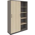 CHOICE sliding door wardrobe | 5 OH, 1200 x 1820 mm, cubanite gray / sand ash - 2 Thumbnail Image