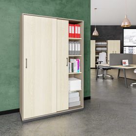 CHOICE Schiebetürenschrank | 5 OH, 1200 x 1820 mm, Cubanitgrau / Sandesche
