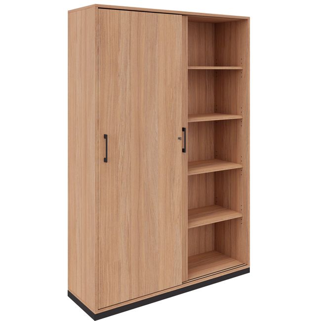CHOICE Schiebetürenschrank | 5 OH, 1200 x 1820 mm, Bernsteineiche