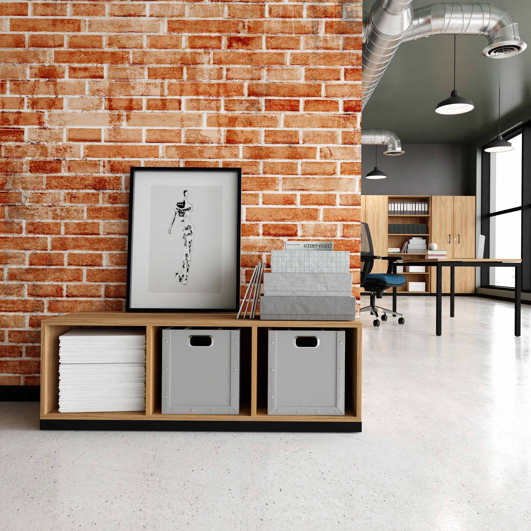 CHOICE Bücherregal | 1 OH, 1200 x 410 mm, Bernsteineiche - 1 Main Image