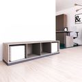 CHOICE bookshelf | 1 OH, 1600 x 410 mm, northern oak gray / cubanite gray - 1 Thumbnail Image
