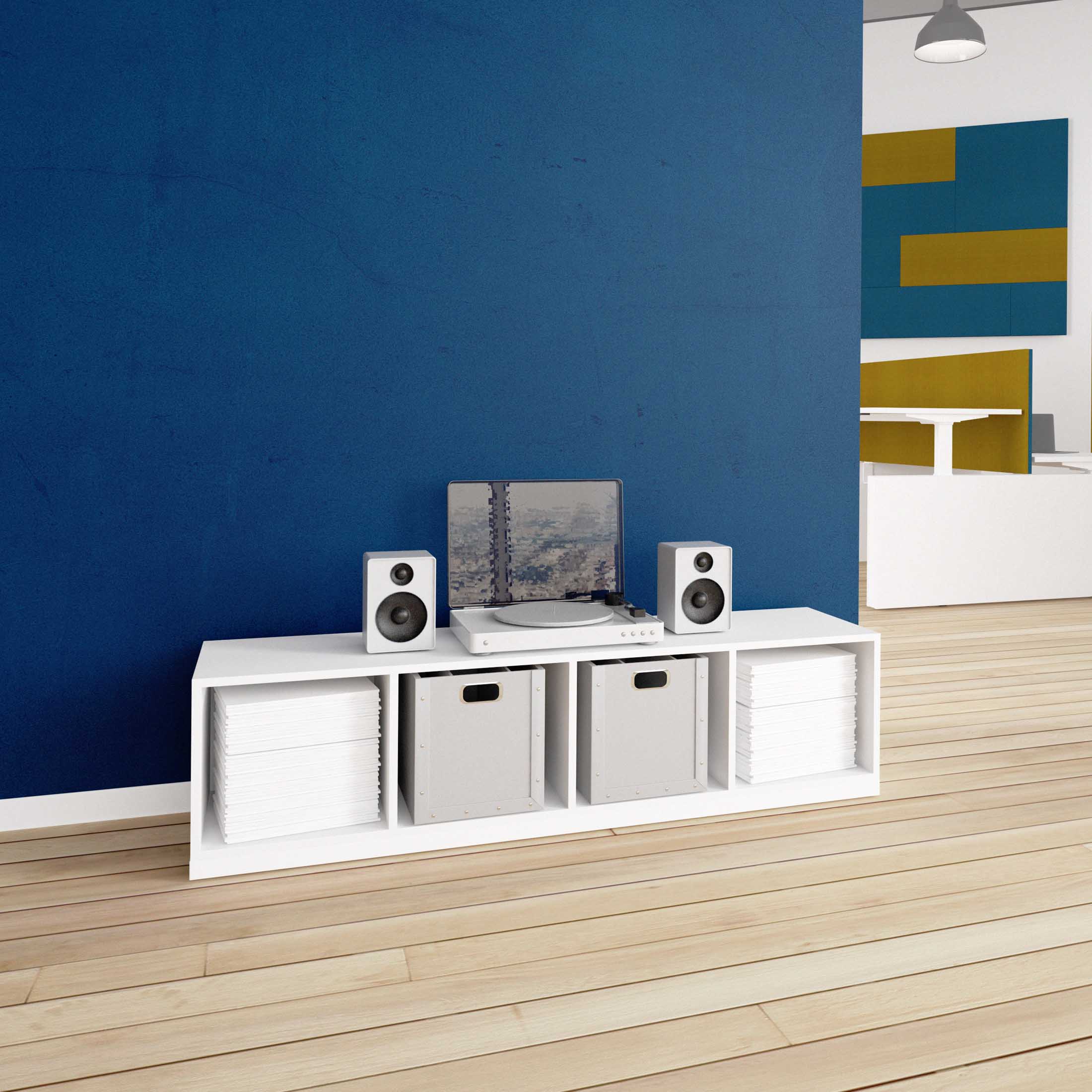 CHOICE Bookcase | 1 Oh, 1600 x 410 mm, white - 1 Main Image