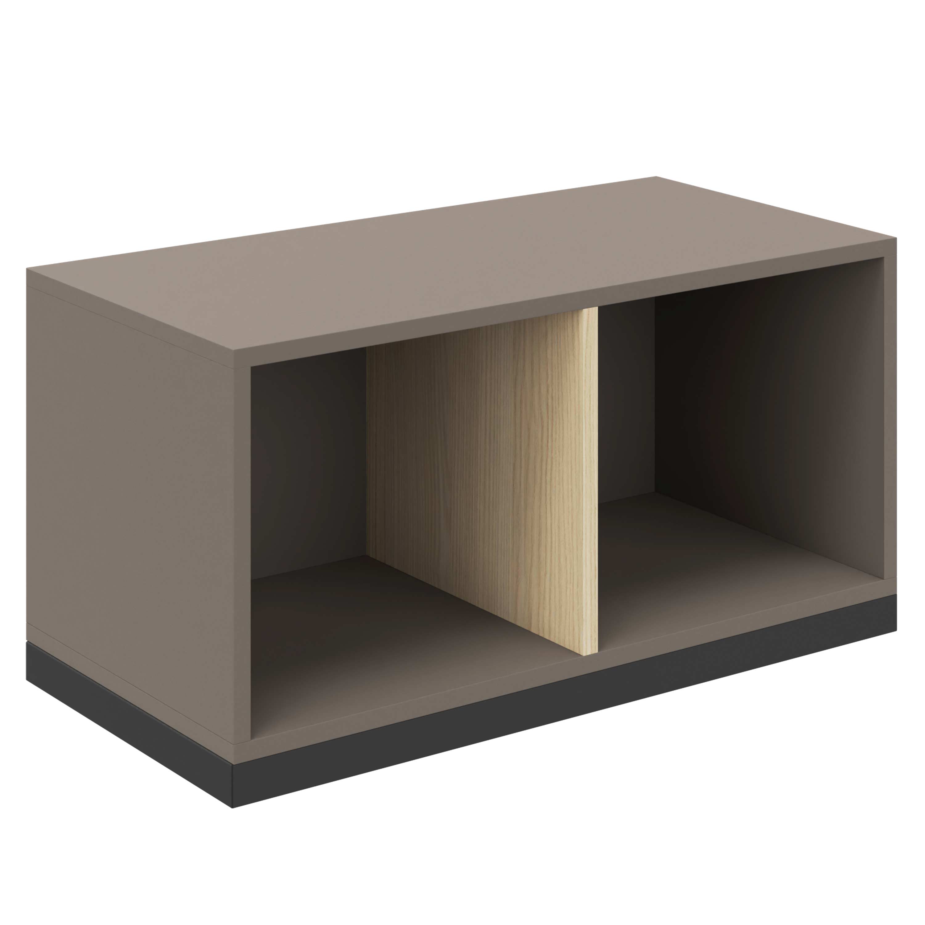 CHOICE bookshelf | 1 OH, 800 x 410 mm, cubanite gray / sand ash - 2 Main Image