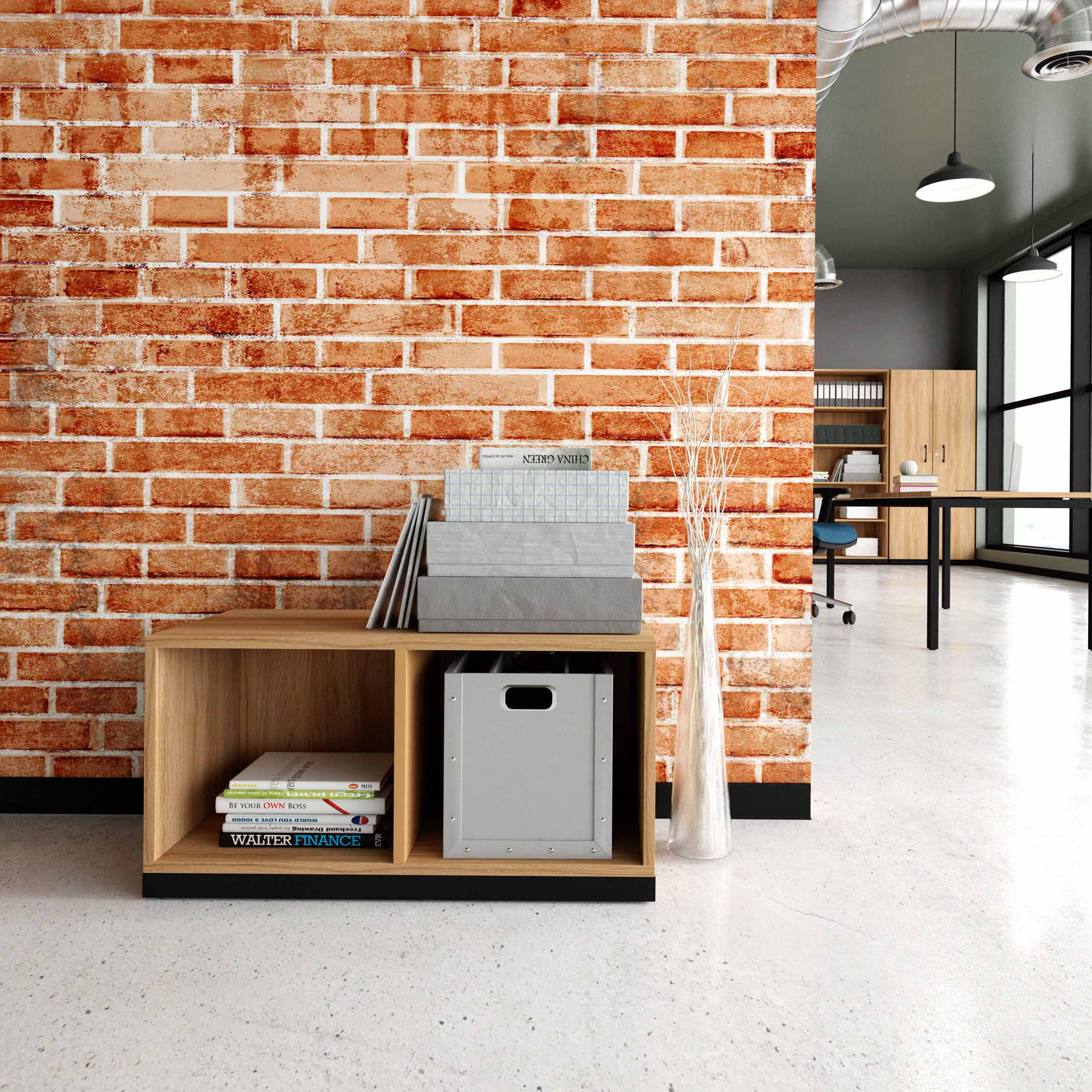 CHOICE bookshelf | 1 OH, 800 x 410 mm, amber oak - 1 Main Image