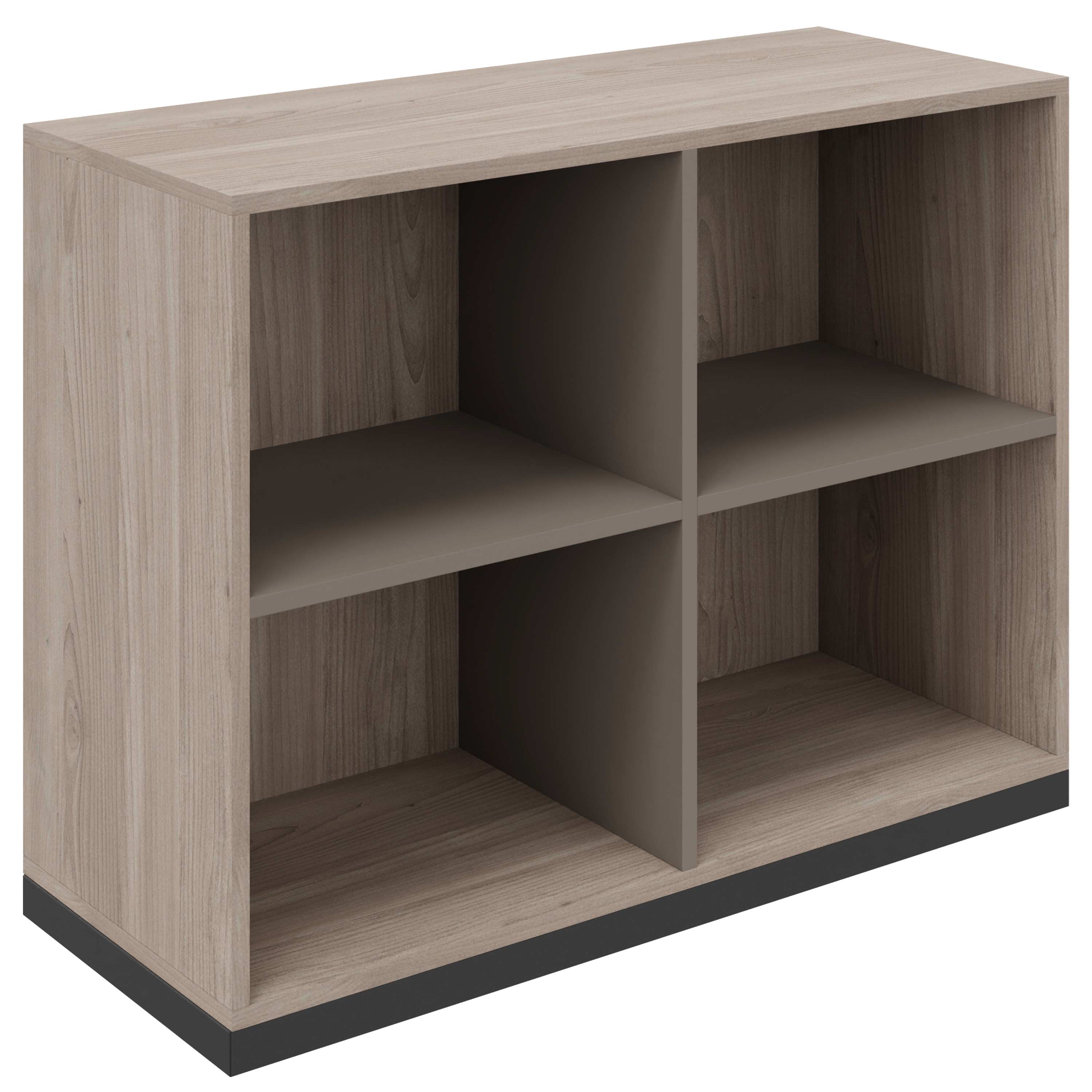 CHOICE bookshelf | 2 OH, 1000 x 760 mm, northern oak gray / cubanite gray - 2 Main Image