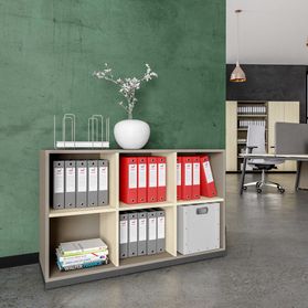 CHOICE Bücherregal | 2 OH, 1200 x 760 mm, Cubanitgrau / Sandesche
