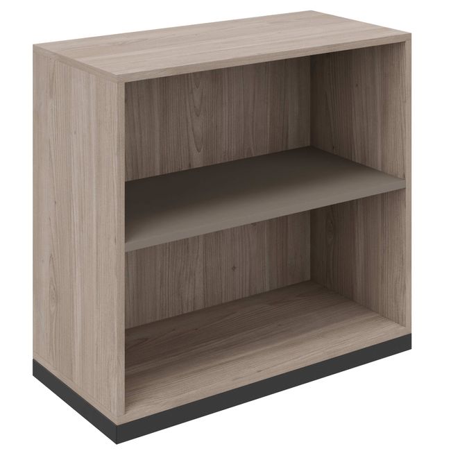 CHOICE Bücherregal | 2 OH, 800 x 760 mm, Nordeiche grau / Cubanitgrau