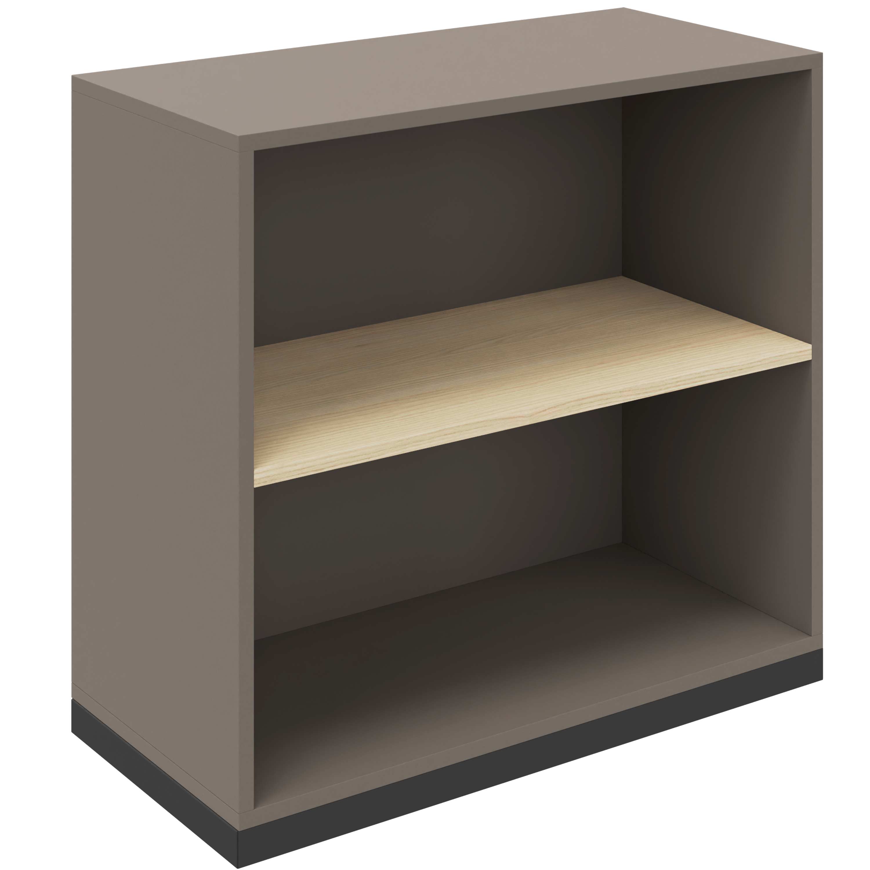 CHOICE bookshelf | 2 OH, 800 x 760 mm, cubanite gray / sand ash - 2 Main Image