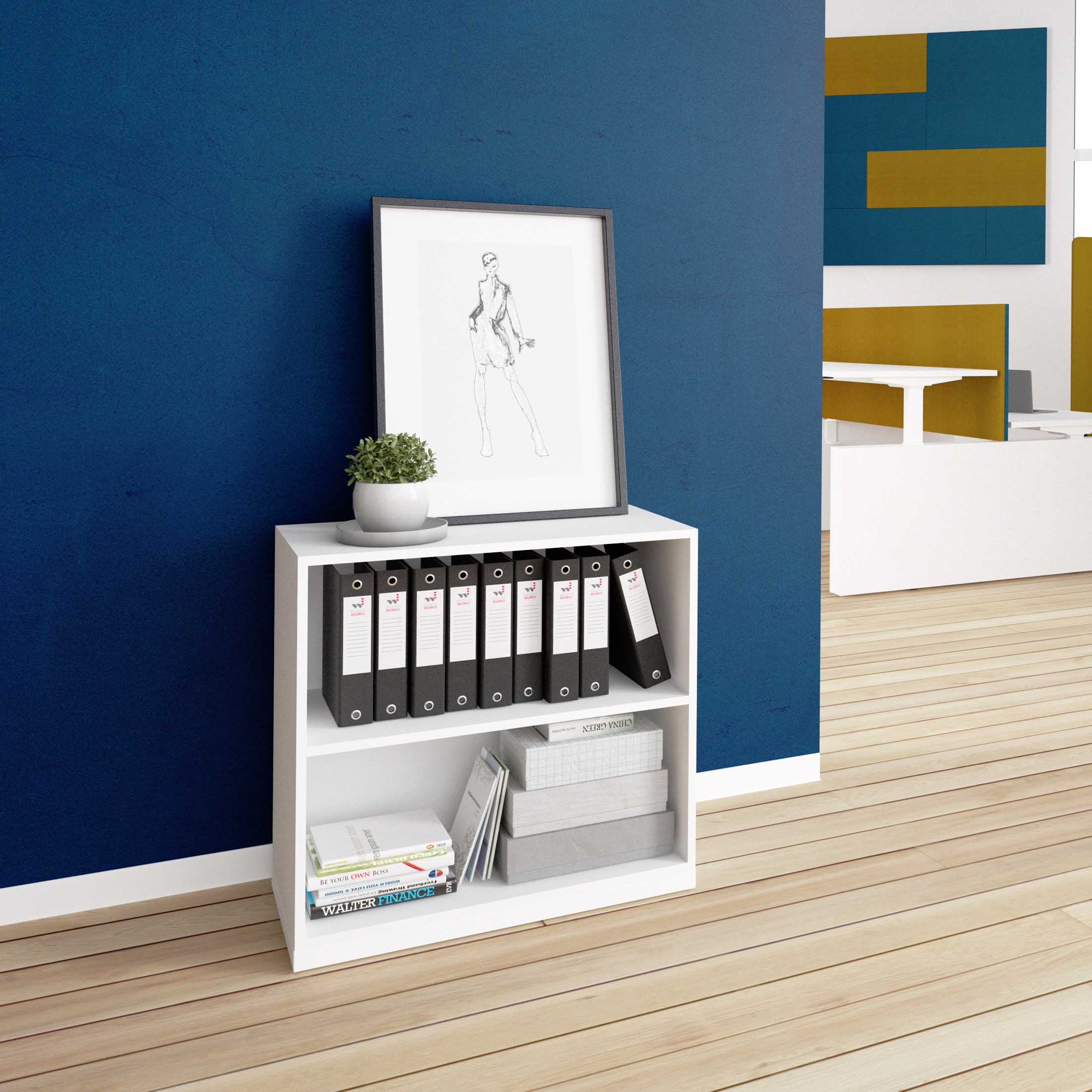 CHOICE Bookcase | 2 Oh, 800 x 760 mm, white - 1 Main Image