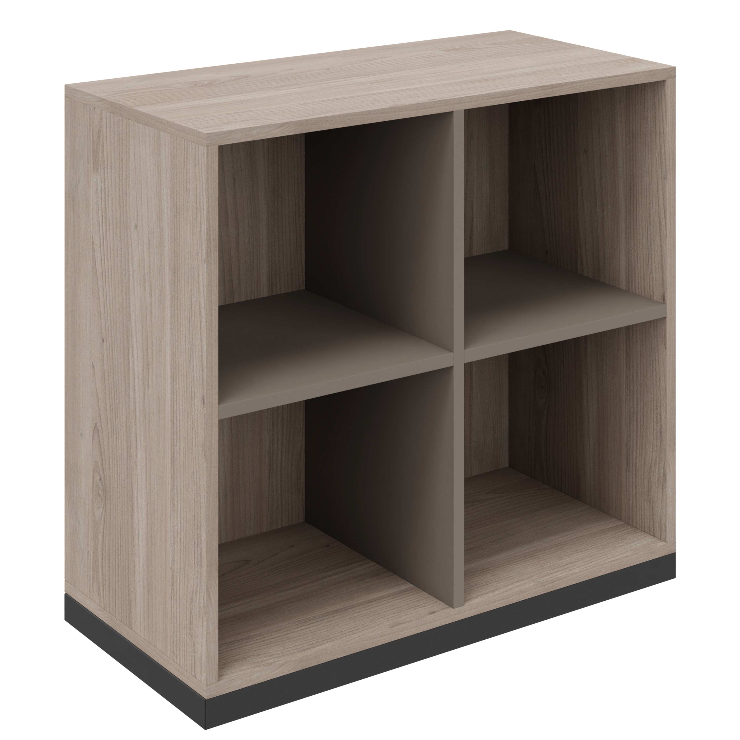 CHOICE bookshelf | 2 OH, 800 x 760 mm, northern oak gray / cubanite gray - 2 Main Image