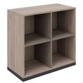 CHOICE bookshelf | 2 OH, 800 x 760 mm, northern oak gray / cubanite gray - 2 Thumbnail Image
