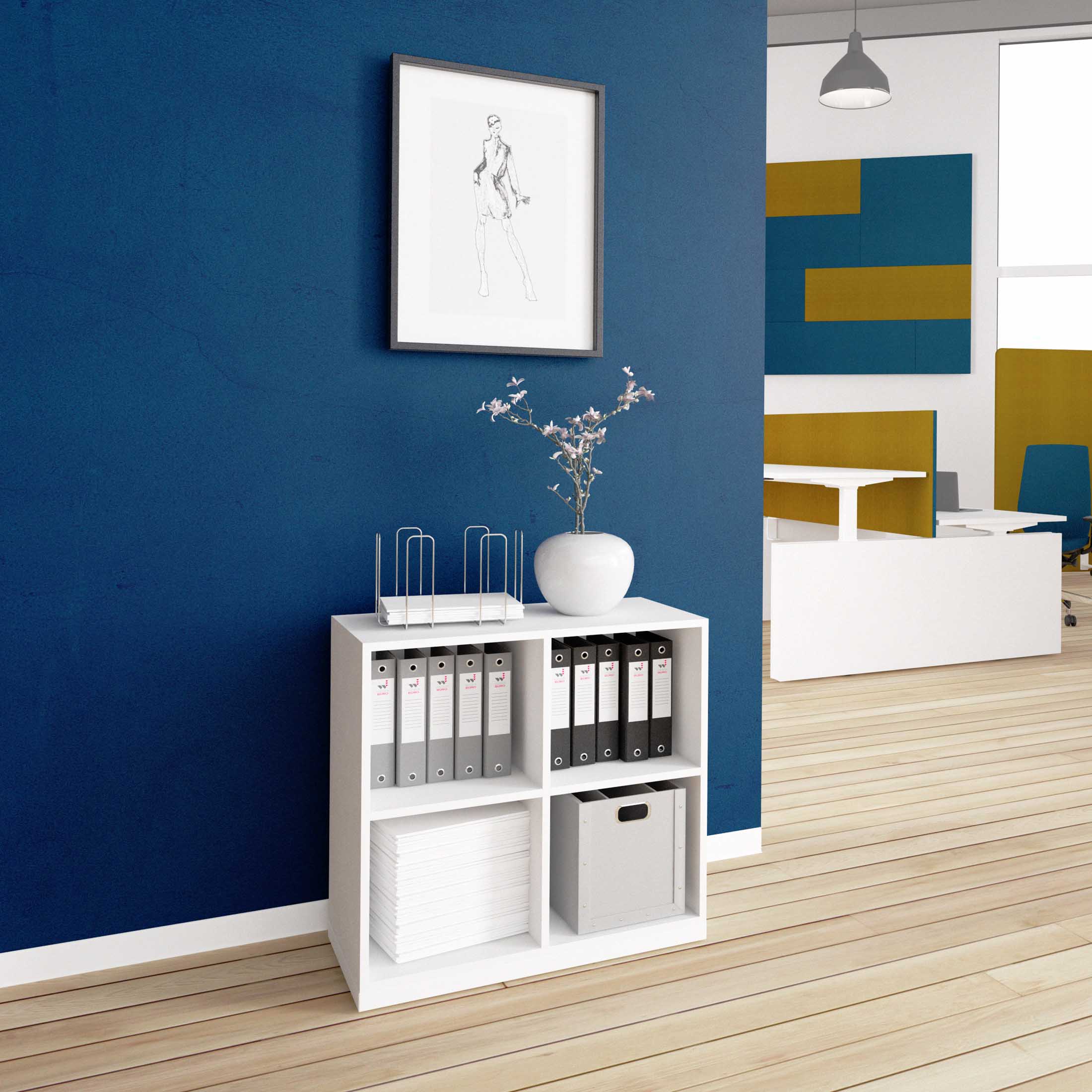 CHOICE Bookcase | 2 Oh, 800 x 760 mm, white - 1 Main Image
