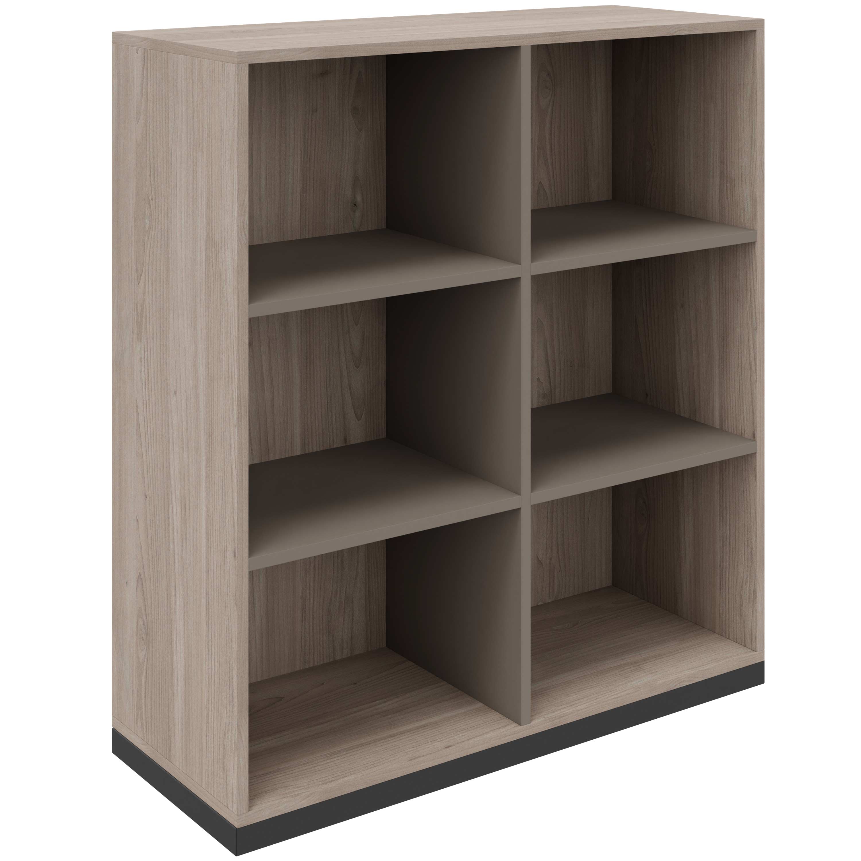 CHOICE bookshelf | 3 OH, 1000 x 1115 mm, northern oak gray / cubanite gray - 2 Main Image