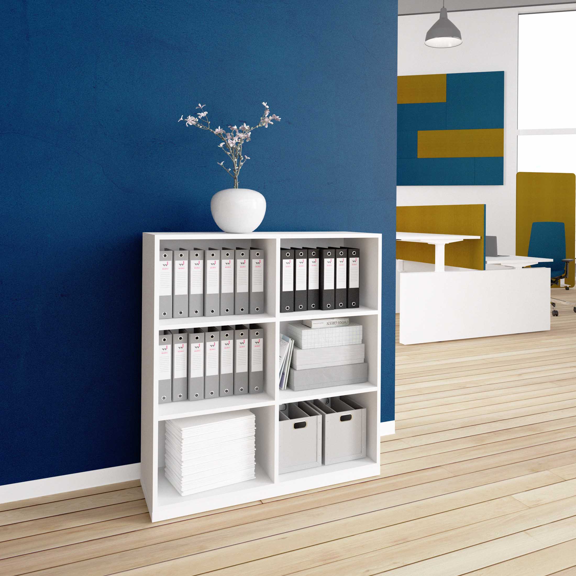 CHOICE Bookcase | 3 Oh, 1000 x 1115 mm, white - 1 Main Image