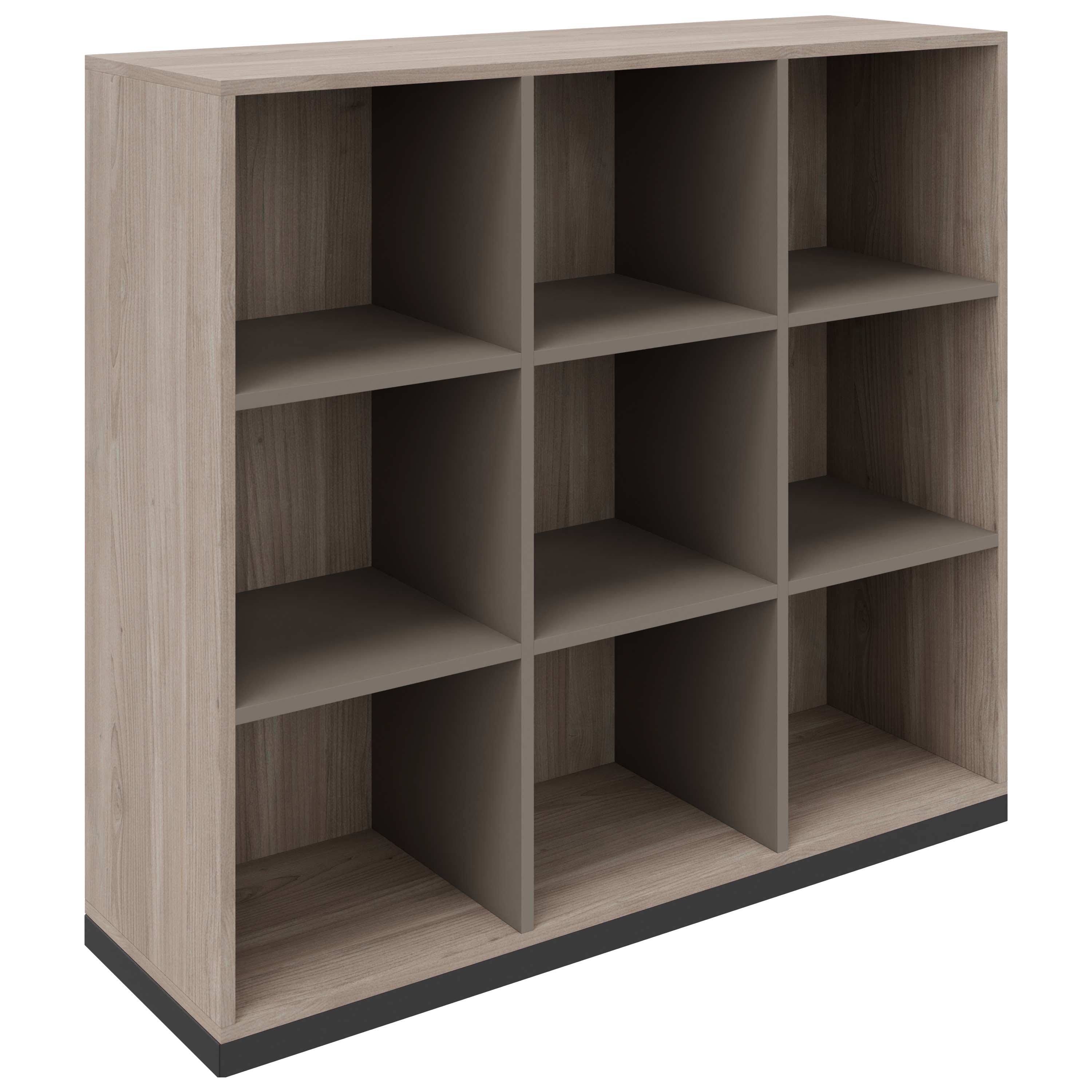 CHOICE Bücherregal | 3 OH, 1200 x 1115 mm, Nordeiche grau / Cubanitgrau - 2 Main Image