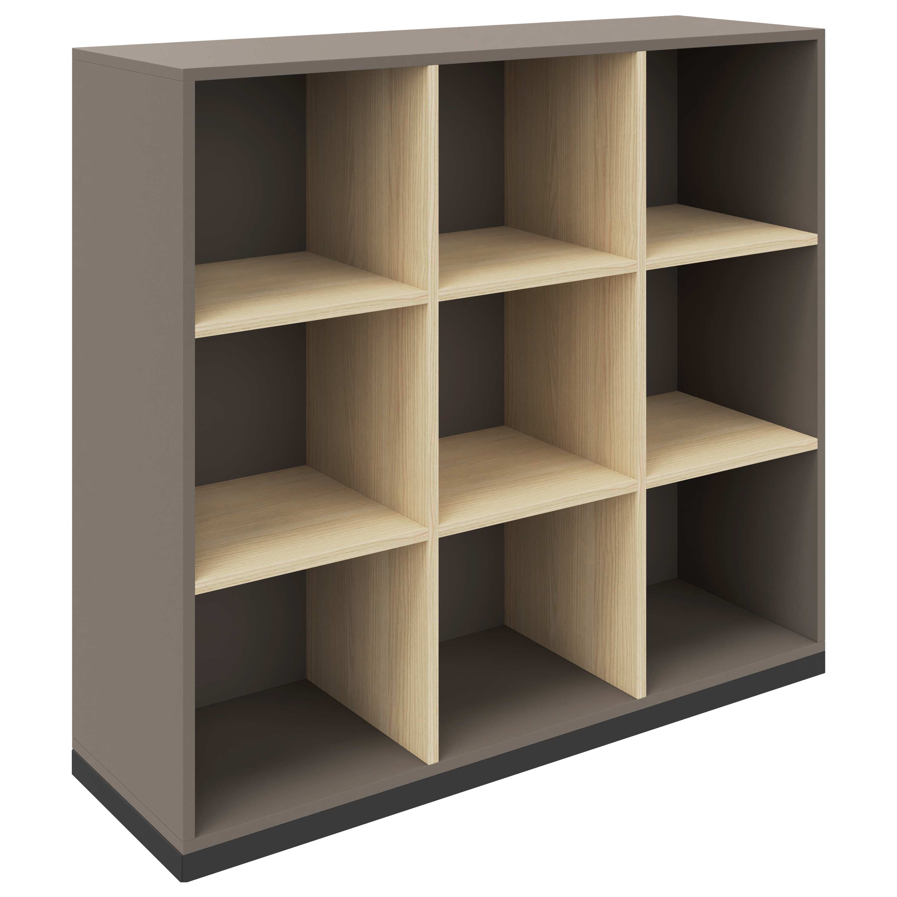 CHOICE Bibliothèque | 3 oh, 1200 x 1115 mm, cendres gris / sable cubanite - 2 Main Image