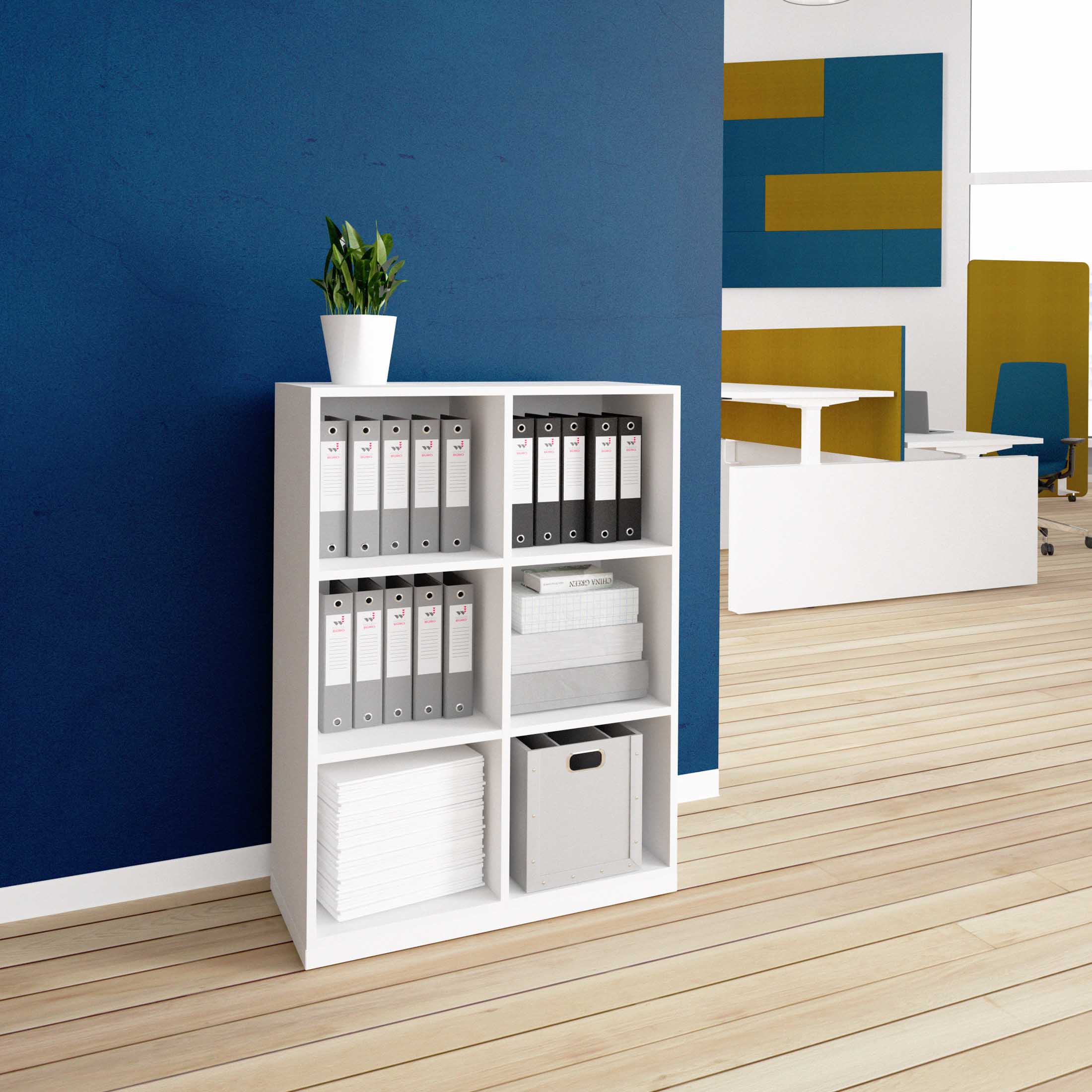 CHOICE Bookcase | 3 Oh, 800 x 1115 mm, white - 1 Main Image