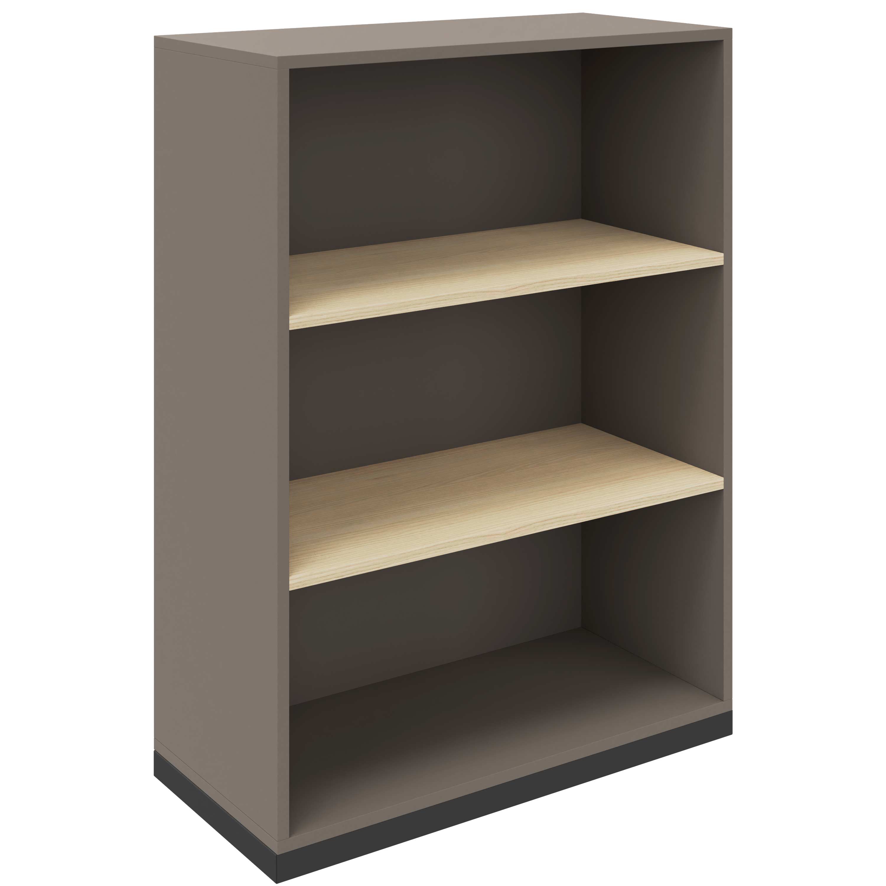 CHOICE bookshelf | 3 OH, 800 x 1115 mm, Cubanite gray / sand ash - 2 Main Image