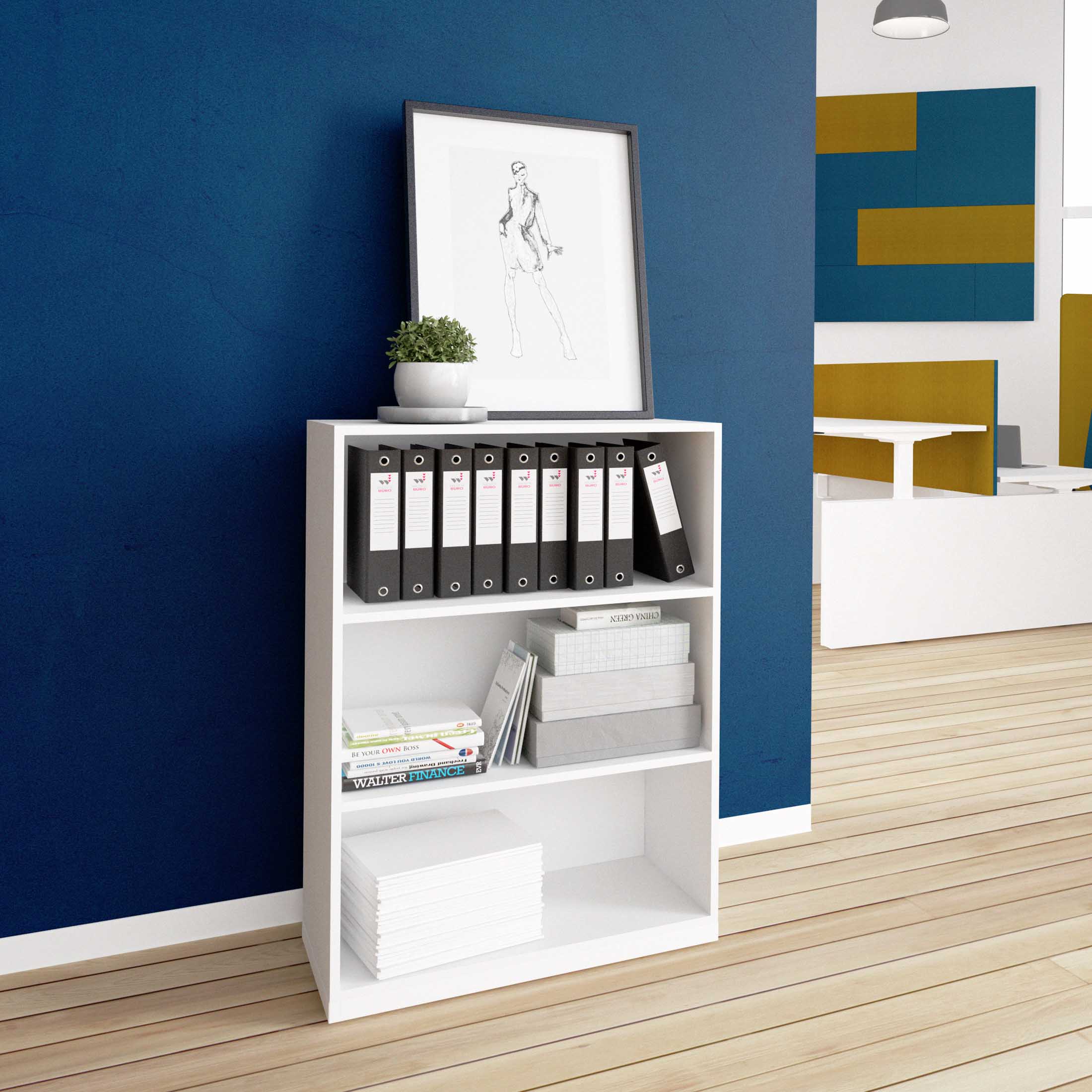 CHOICE Bookcase | 3 Oh, 800 x 1115 mm, white - 1 Main Image