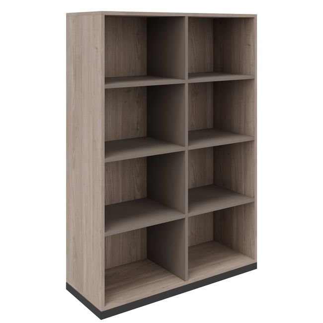 CHOICE Bücherregal | 4 OH, 1000 x 1465 mm, Nordeiche grau / Cubanitgrau