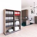 CHOICE Bücherregal | 4 OH, 1200 x 1465 mm, Nordeiche grau / Cubanitgrau - 1 Thumbnail Image