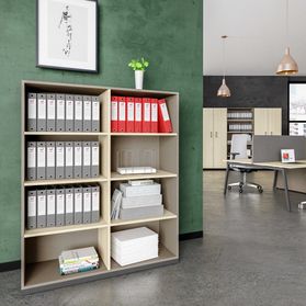 CHOICE Bücherregal | 4 OH, 1200 x 1465 mm, Cubanitgrau / Sandesche