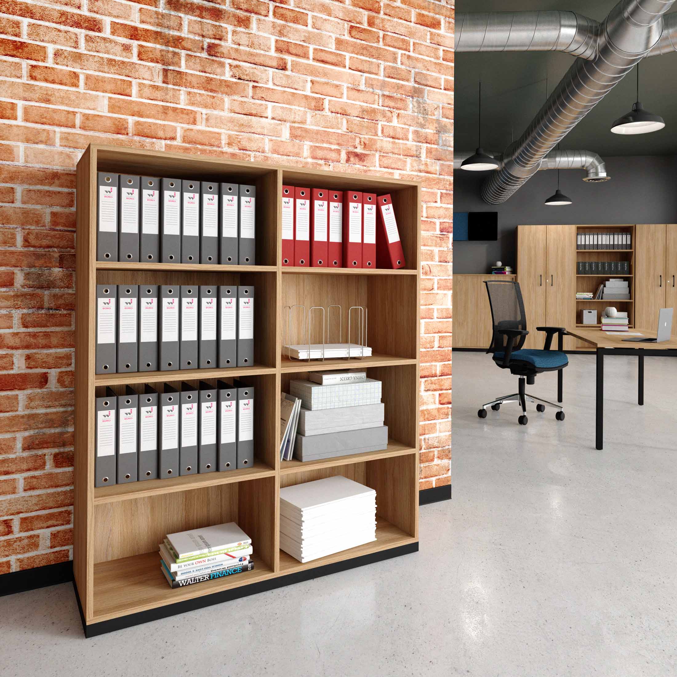 CHOICE Bibliothèque | 4 oh, 1200 x 1465 mm, chêne ambre - 1 Main Image
