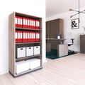 CHOICE bookshelf | 4 OH, 800 x 1465 mm, northern oak gray / cubanite gray - 1 Thumbnail Image