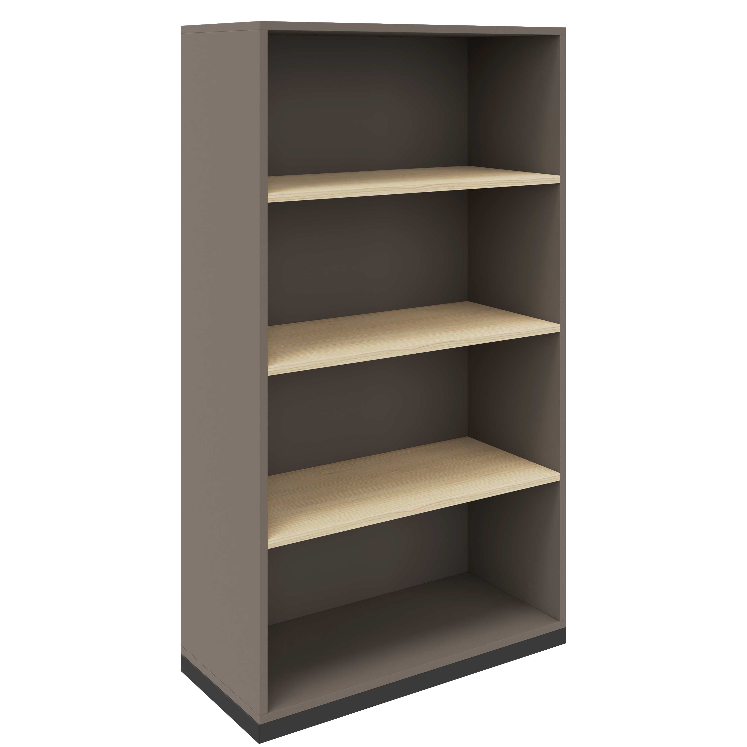 CHOICE bookshelf | 4 OH, 800 x 1465 mm, cubanite gray / sand ash - 2 Main Image