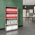 CHOICE bookshelf | 4 OH, 800 x 1465 mm, cubanite gray / sand ash - 1 Thumbnail Image