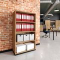 CHOICE bookshelf | 4 OH, 800 x 1465 mm, amber oak - 1 Thumbnail Image