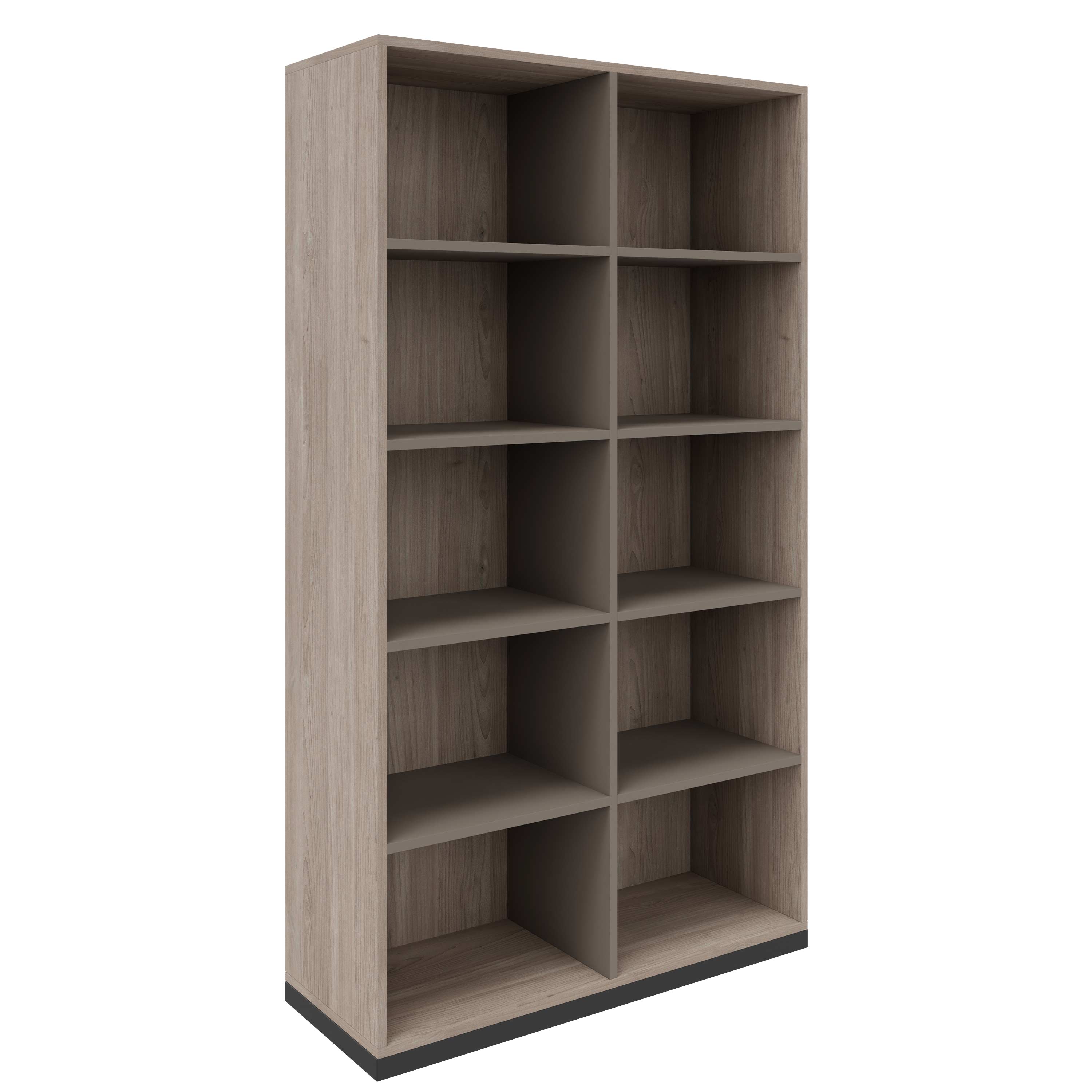 CHOICE bookshelf | 5 OH, 1000 x 1820 mm, northern oak gray / cubanite gray - 2 Main Image