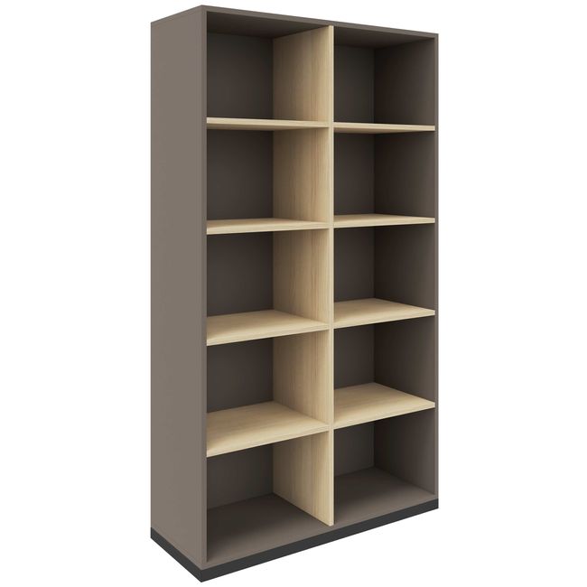 CHOICE Bücherregal | 5 OH, 1000 x 1820 mm, Cubanitgrau / Sandesche CHOICE Bücherregal | 5 OH, 1000 x 1820 mm, Cubanitgrau / Sandesche