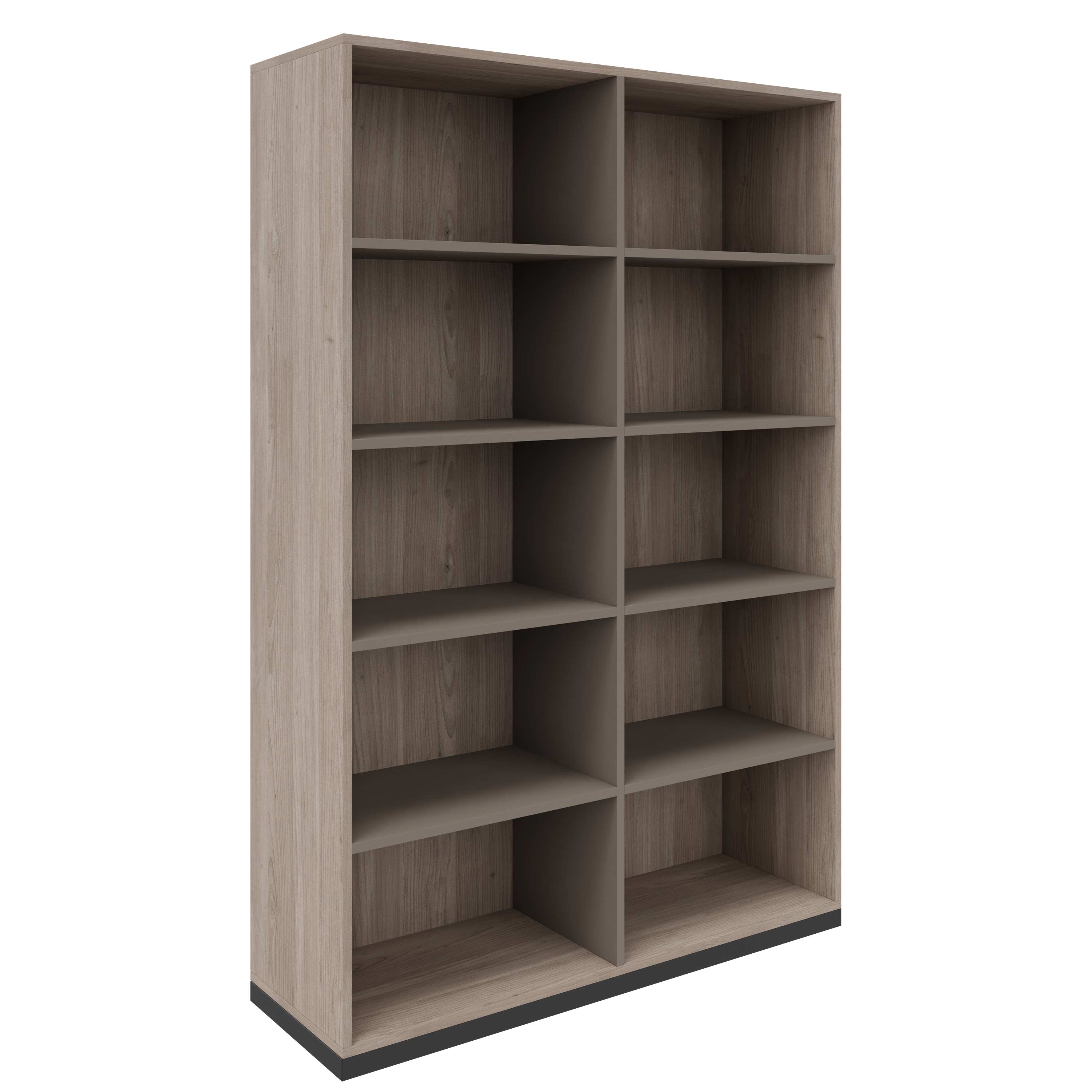 CHOICE Bücherregal | 5 OH, 1200 x 1820 mm, Nordeiche grau / Cubanitgrau - 2 Main Image