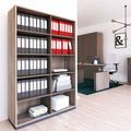 CHOICE Bücherregal | 5 OH, 1200 x 1820 mm, Nordeiche grau / Cubanitgrau - 1 Thumbnail Image