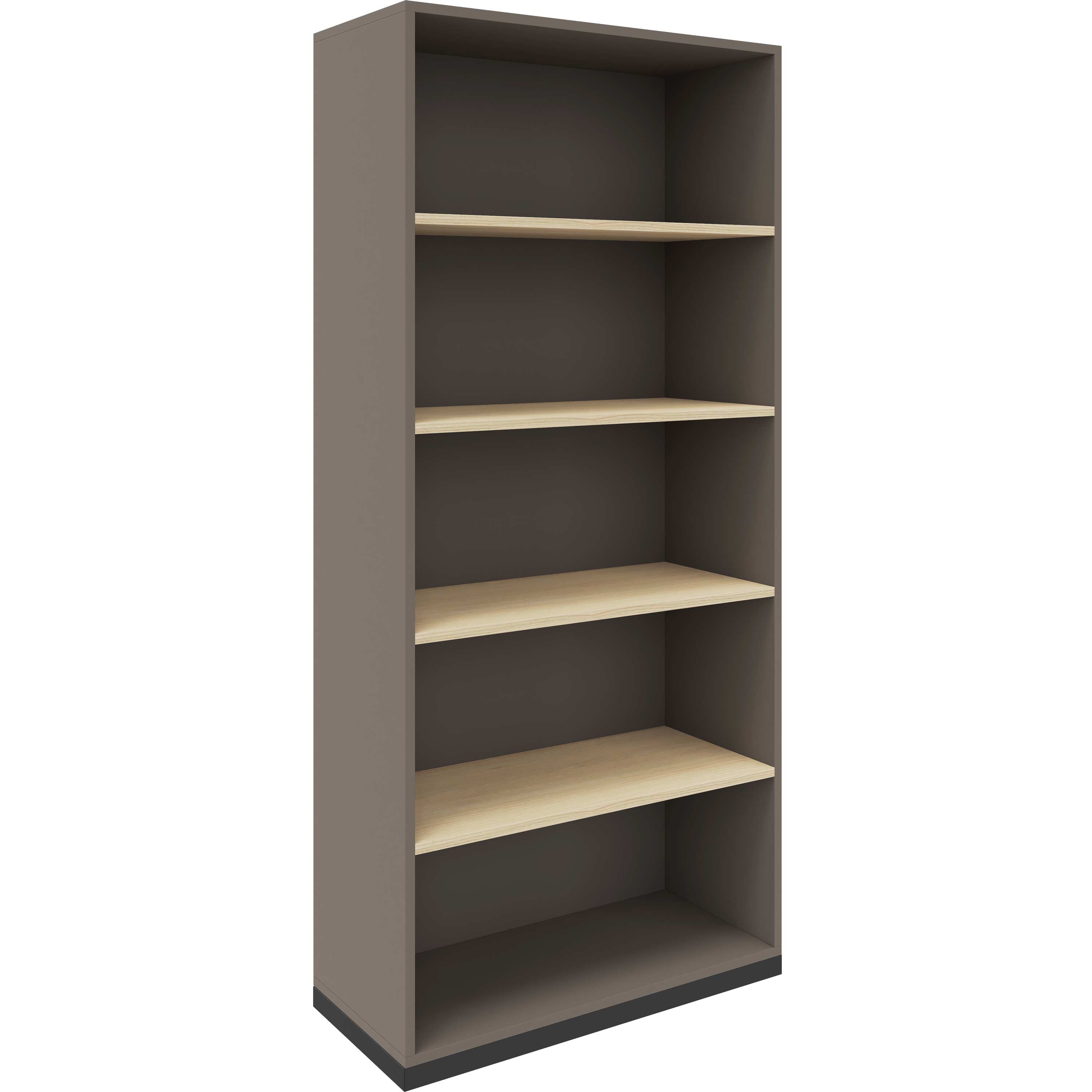 CHOICE bookshelf | 5 OH, 800 x 1820 mm, cubanite gray / sand ash - 2 Main Image