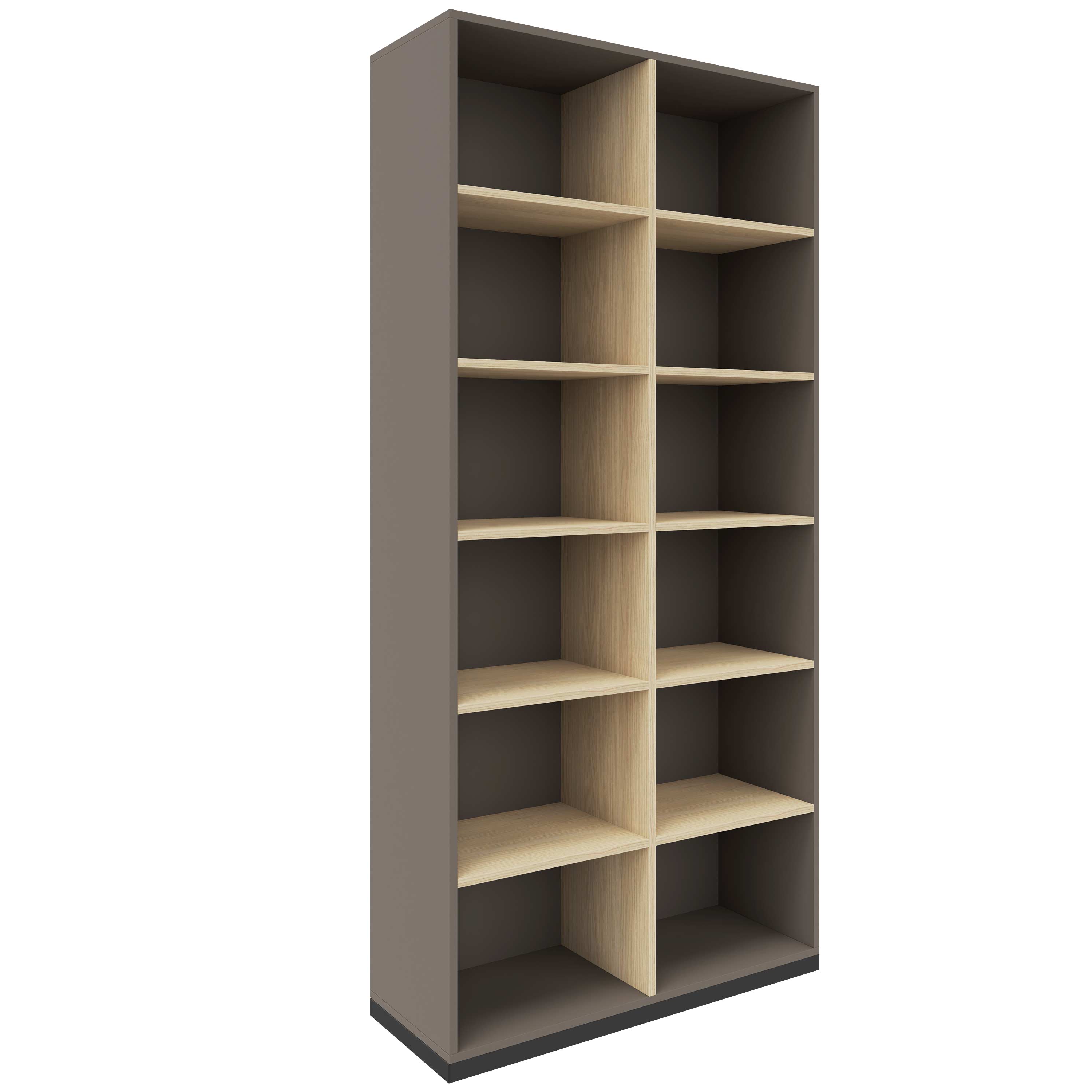 CHOICE bookshelf | 6 OH, 1000 x 2170 mm, Cubanite gray / sand ash - 2 Main Image