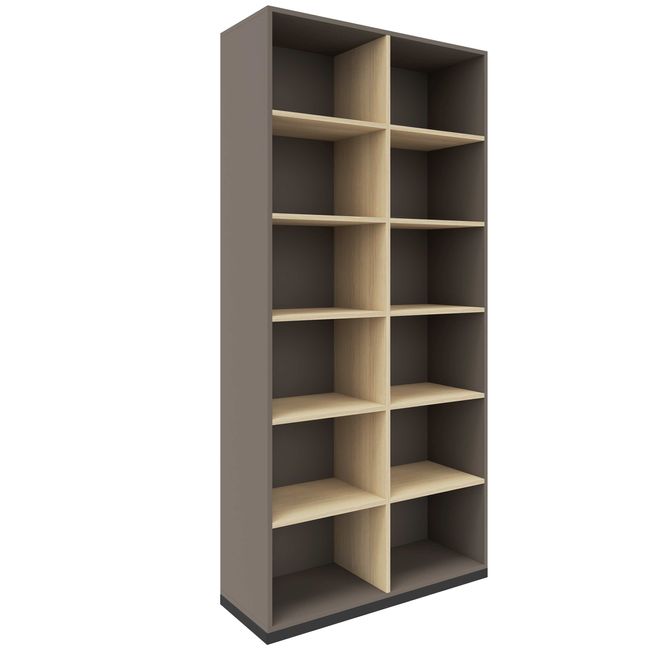 CHOICE Bücherregal | 6 OH, 1000 x 2170 mm, Cubanitgrau / Sandesche