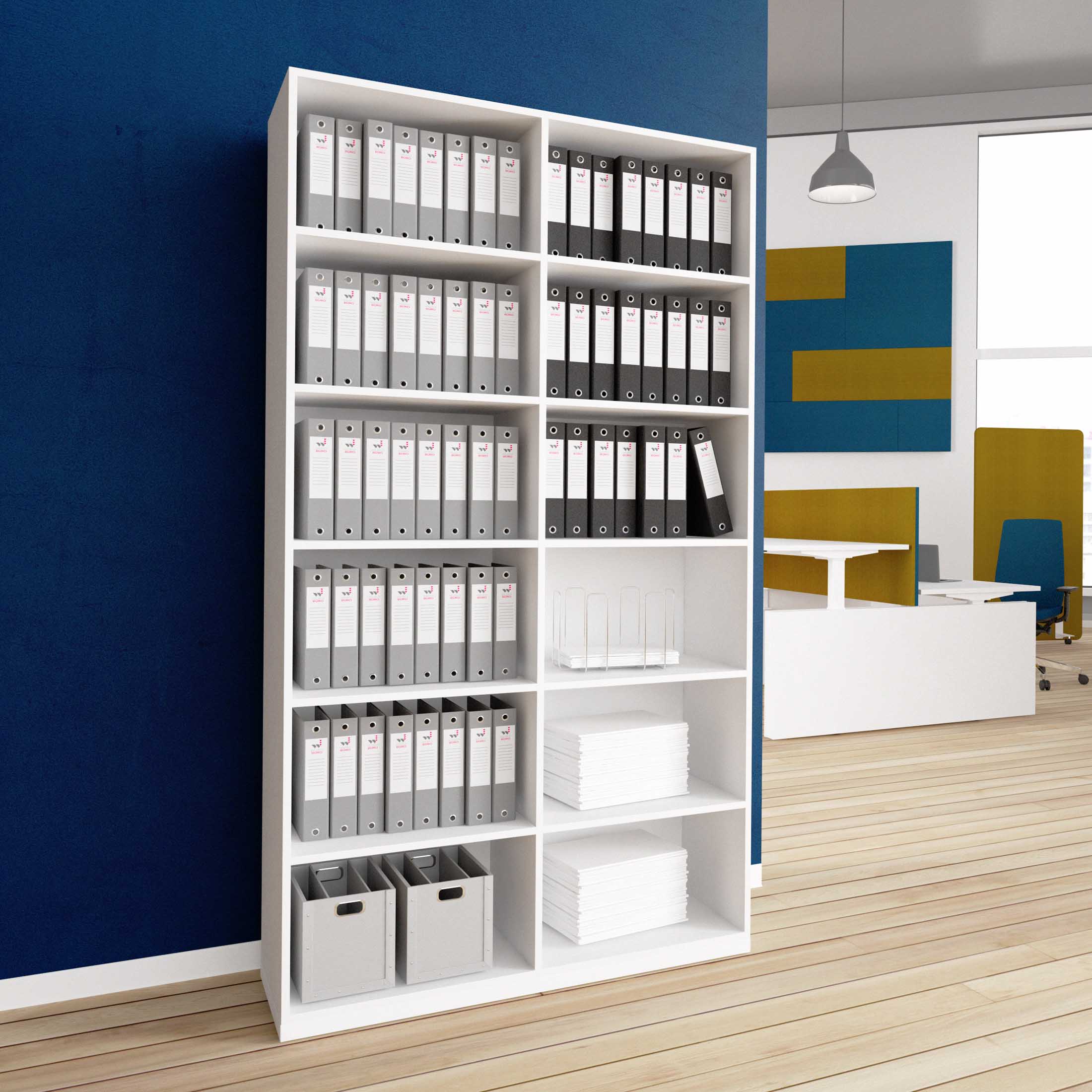 CHOICE Bücherregal | 6 OH, 1200 x 2170 mm, Weiss - 1 Main Image