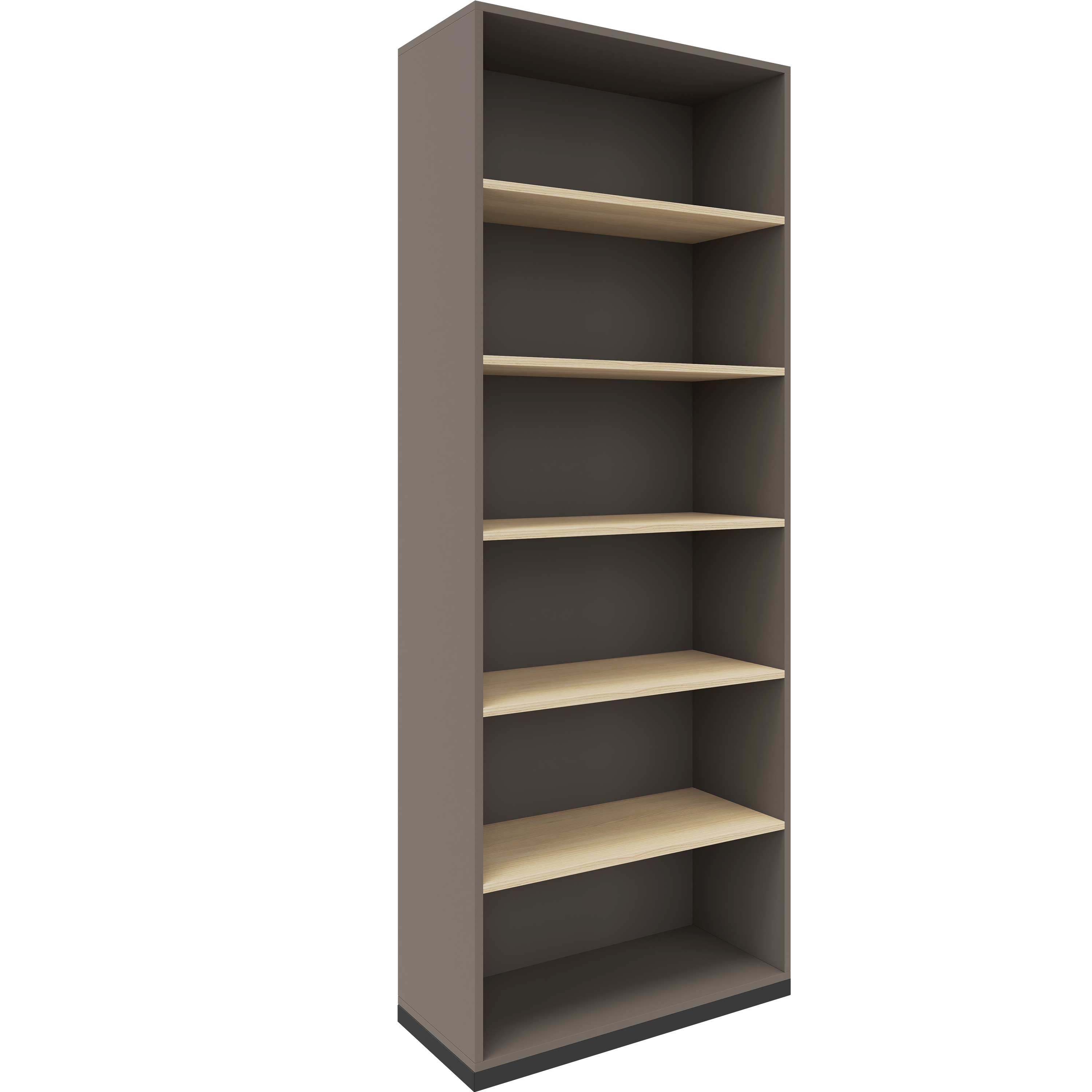 CHOICE bookshelf | 6 OH, 800 x 2170 mm, Cubanite gray / sand ash - 2 Main Image