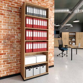 CHOICE Bücherregal | 6 OH, 800 x 2170 mm, Bernsteineiche