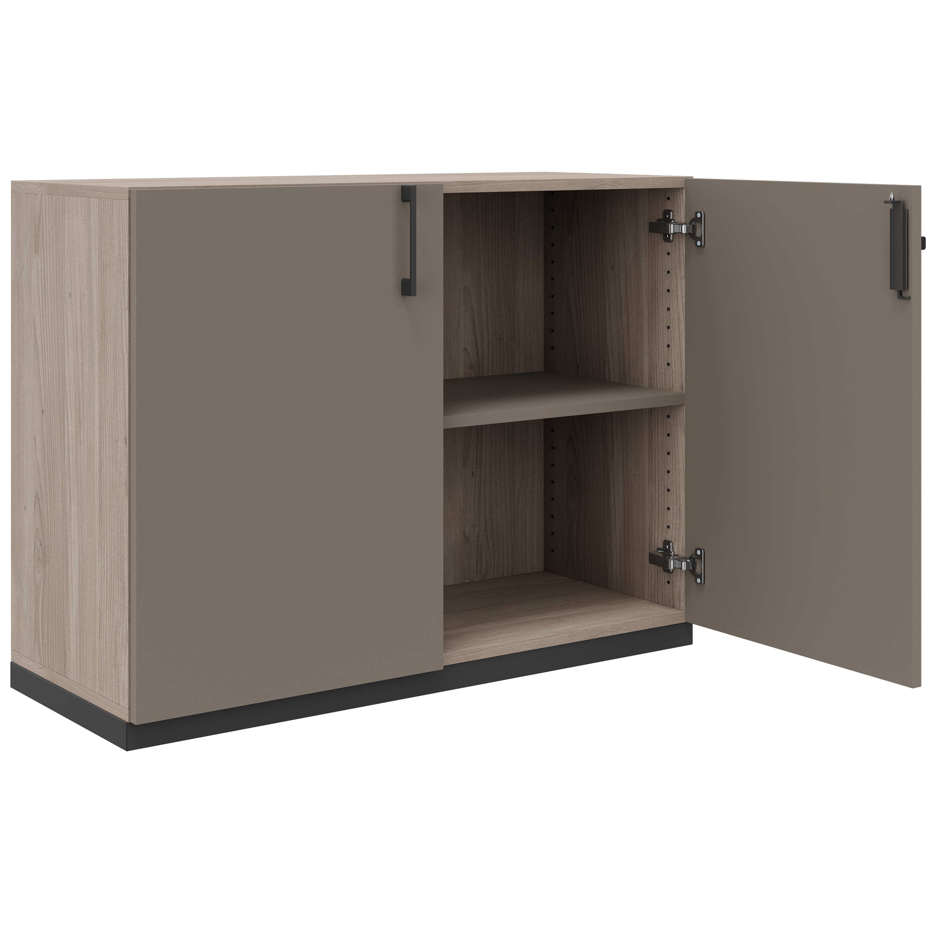 CHOICE Armoire de porte d'aile | 2 oh, 1000 x 760 mm, gris de chêne nord / cubanite gris - 2 Main Image