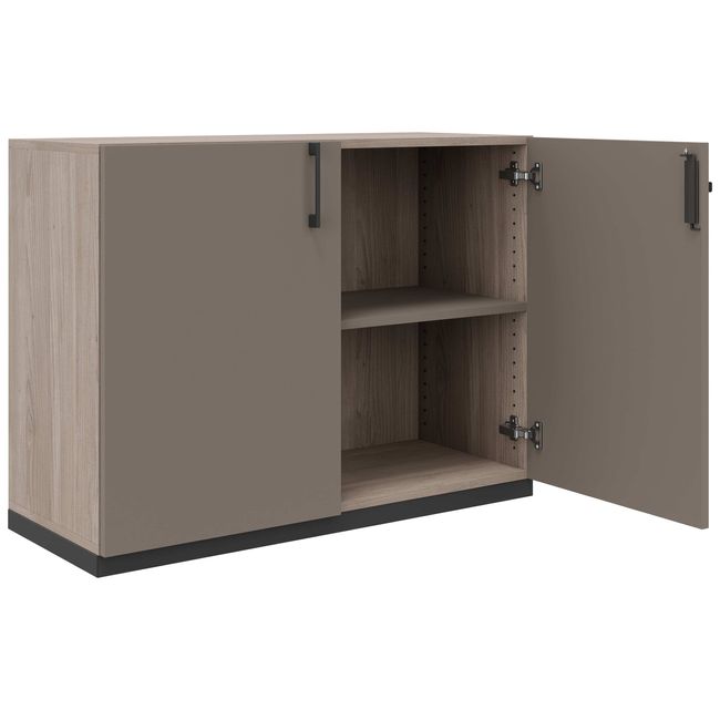 CHOICE Flügeltürenschrank | 2 OH, 1000 x 760 mm, Nordeiche grau / Cubanitgrau CHOICE Flügeltürenschrank | 2 OH, 1000 x 760 mm, Nordeiche grau / Cubanitgrau