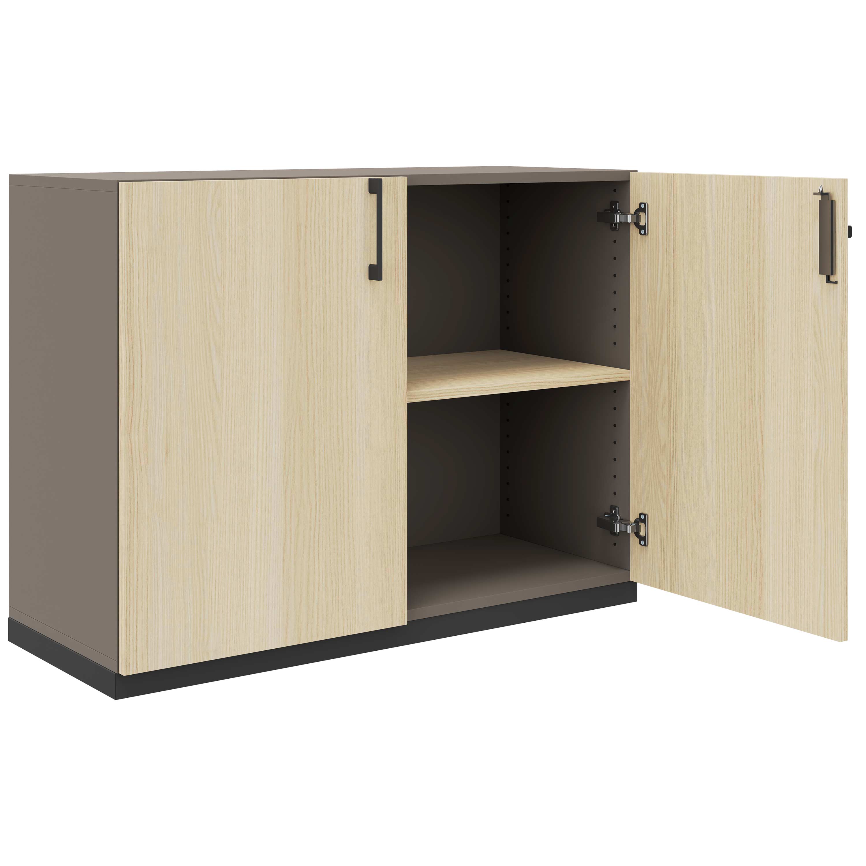 CHOICE Armoire de porte d'aile | 2 oh, 1000 x 760 mm, cendres gris / sable cubanite - 2 Main Image