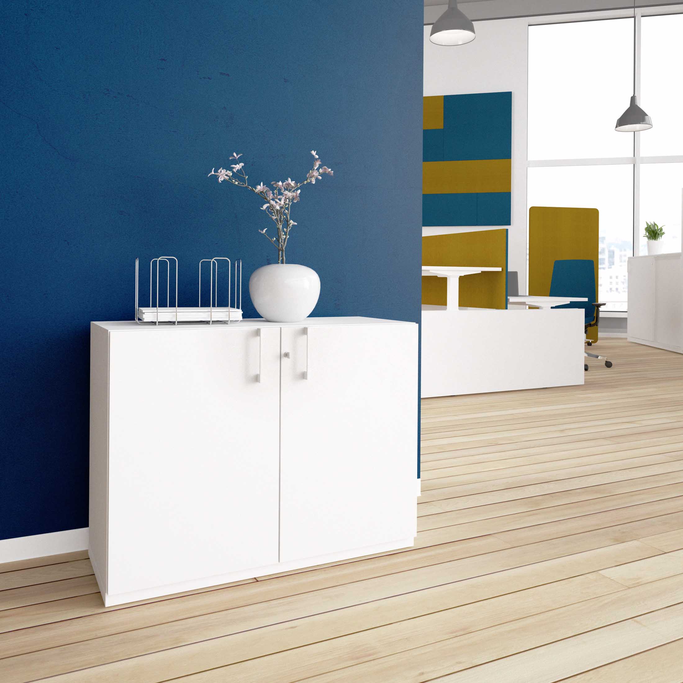 CHOICE Armoire de porte d'aile | 2 oh, 1000 x 760 mm, blanc - 1 Main Image
