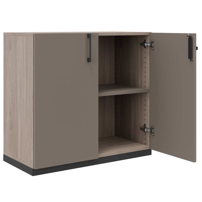 CHOICE Flügeltürenschrank | 2 OH, 800 x 760 mm, Nordeiche grau / Cubanitgrau
